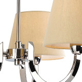 Firstlight Fairmont Contemporary Style 3-Light Pendant Light Polished Steel and Cream Shades 2