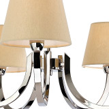 Firstlight Fairmont Contemporary Style 5-Light Pendant Light Polished Steel and Cream Shades 2
