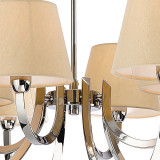 Firstlight Fairmont Contemporary Style 8-Light Pendant Light Polished Steel and Cream Shades 2
