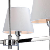 Firstlight Transition Contemporary Style 3-Light Pendant Light Polished Steel and Cream Shades 2