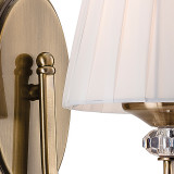 Firstlight Langham Traditional Style Wall Light with On/Off Pull Cord Antique Brass and Cream Shade 2