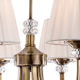 Firstlight Langham Traditional Style 8-Light Pendant Light Antique Brass and Cream Shades 2