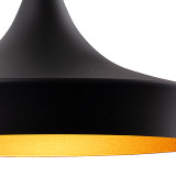 Firstlight Leo Modern Style 40cm Pendant Light Black and Matt Gold 2