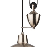 Firstlight Suffolk Classic Style Rise and Fall Pendant Light Brushed Steel 2