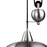 Firstlight Century Modern Style Rise and Fall Pendant Light Brushed Steel 2