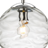 Firstlight Mercury Decorative-Wave Style 25cm Pendant Light in Chrome and Clear Glass 2