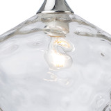 Firstlight Titan Decorative-Wave Style 30cm Pendant Light in Chrome and Clear Glass 2