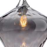 Firstlight Titan Decorative-Wave Style 30cm Pendant Light in Chrome and Smoked Glass 2