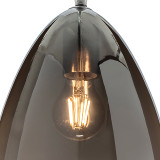 Firstlight Willis Modern Style 18cm Pendant Light in Chrome and Smoked Glass 2