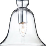 Firstlight Omar Elegant Style Bell-Shaped Pendant Light in Chrome and Clear Glass 2