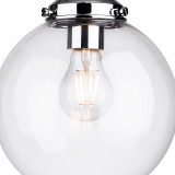 Firstlight Seville Modern Style Globe-Shaped Pendant Light in Chrome and Clear Glass 2