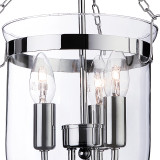 Firstlight Regal Classic Style 3-Light Pendant Light in Chrome and Clear Glass 2