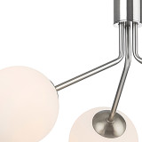 Firstlight Montana Contemporary Style 3-Light Pendant Light in Brushed Steel and Opal Glass 2