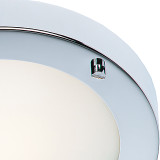 Firstlight Rondo Modern Style 18cm Flush Ceiling Light in Chrome and Opal Glass 2