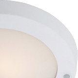 Firstlight Rondo Modern Style 18cm Flush Ceiling Light in Matt White and Opal Glass 2
