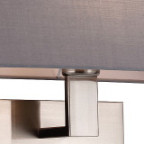 Firstlight Raffles Contemporary Style Wall Light Brushed Steel and Grey Shade 2