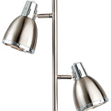 Firstlight Vogue Modern Style 3-Light Floor Lamp with On/Off Foot Switch Brushed Steel and Chrome 2