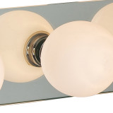 Firstlight Showtime Retro Style 5-Light Light Bar with On/Off Pull Cord in Mirrored and Opal Glass 2