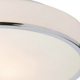 Firstlight Profile Contemporary Style 2-Light Flush Ceiling Light in Chrome and Opal Glass 2