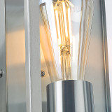 Firstlight Dallas Modern Style Lantern PIR Sensor in Stainless Steel and Clear Glass 2