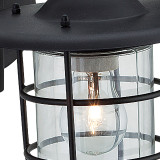Firstlight Cage Contemporary Style Lantern in Black and Clear Glass 2