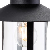 Firstlight Roma Contemporary Style Lantern in Black and Clear Glass 2