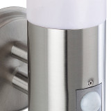 Firstlight Plaza Modern Style Lantern PIR Sensor in Stainless Steel and Opal 2