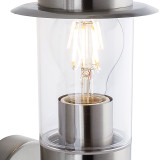 Firstlight Darwin Modern Style Lantern in Stainless Steel and Clear 2