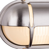 Firstlight Nautic Style Oval Bulkhead Eyelid in Solid Brass with Nickel Plating and Frosted 2