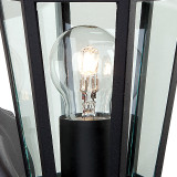 Firstlight Uplight Traditional Style 6-Panel Lantern in Black and Clear Glass 2