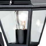 Firstlight Uplight Traditional Style 4-Panel Lantern in Black and Clear Glass 2