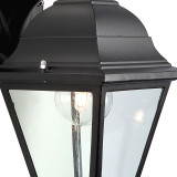 Firstlight Downlight Traditional Style 4-Panel Lantern in Black and Clear Glass 2