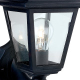 Firstlight Oslo Anti-Corrosion Style Uplight/Downlight Lantern in Black and Clear Glass 2