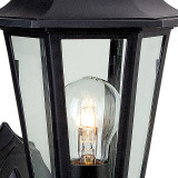 Firstlight Malmo Anti-Corrosion Style Uplight/Downlight Lantern in Black and Clear Glass 2
