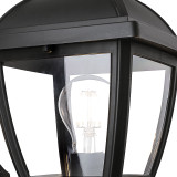 Firstlight Palma Anti-Corrosion Style Uplight Lantern PIR Sensor in Black and Clear Glass 2