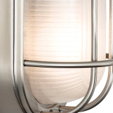 Firstlight Lugo Retro Style Bulkhead in Stainless Steel and Frosted 2