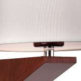 Firstlight Alpine Modern Style Wall Light with On/Off Switch Dark Walnut with Cream Shade 2