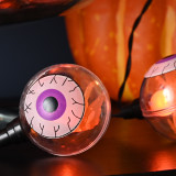 Festive 10 Battery Operated Halloween Eyeball Lights Orange 2