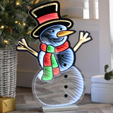 Festive 60cm Standing Snowman Infinity Light 2