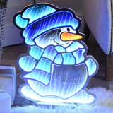 Festive 40cm Blue Snowman Infinity Light 2 Festive 40cm Blue Snowman Infinity Light 2