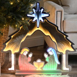 Festive 65cm Nativity Scene Infinity Light 2 Festive 65cm Nativity Scene Infinity Light 2