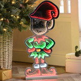 Festive 60cm Standing Elf Infinity Light 2