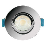 Phoebe LED Firesafe Tiltable Downlight 4W/6W/8W Dimmable CCT Multi-Wattage Chrome 2