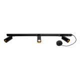 Inlight Cayo 3 Head 1m Track Light Kit in Black 2