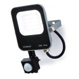 Stanley 20W LED Floodlight with PIR in Black & Anthracite 2