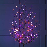 Festive 120cm Glow Worm Halloween Twig Tree 2