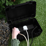 Festive Weatherproof Outdoor Enclosure 5M 4 Gang Extension Black IP54 2