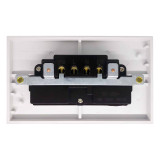 Opus Socket Unswitched White 2-Gang 13 Amp 2