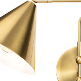 Firstlight Plug-In Wall Wall Spotlight with On/Off Switch in Brushed Brass 2