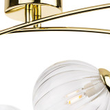 Firstlight Atom 4-Light Semi-Flush Ceiling Light Clear in Brass 2